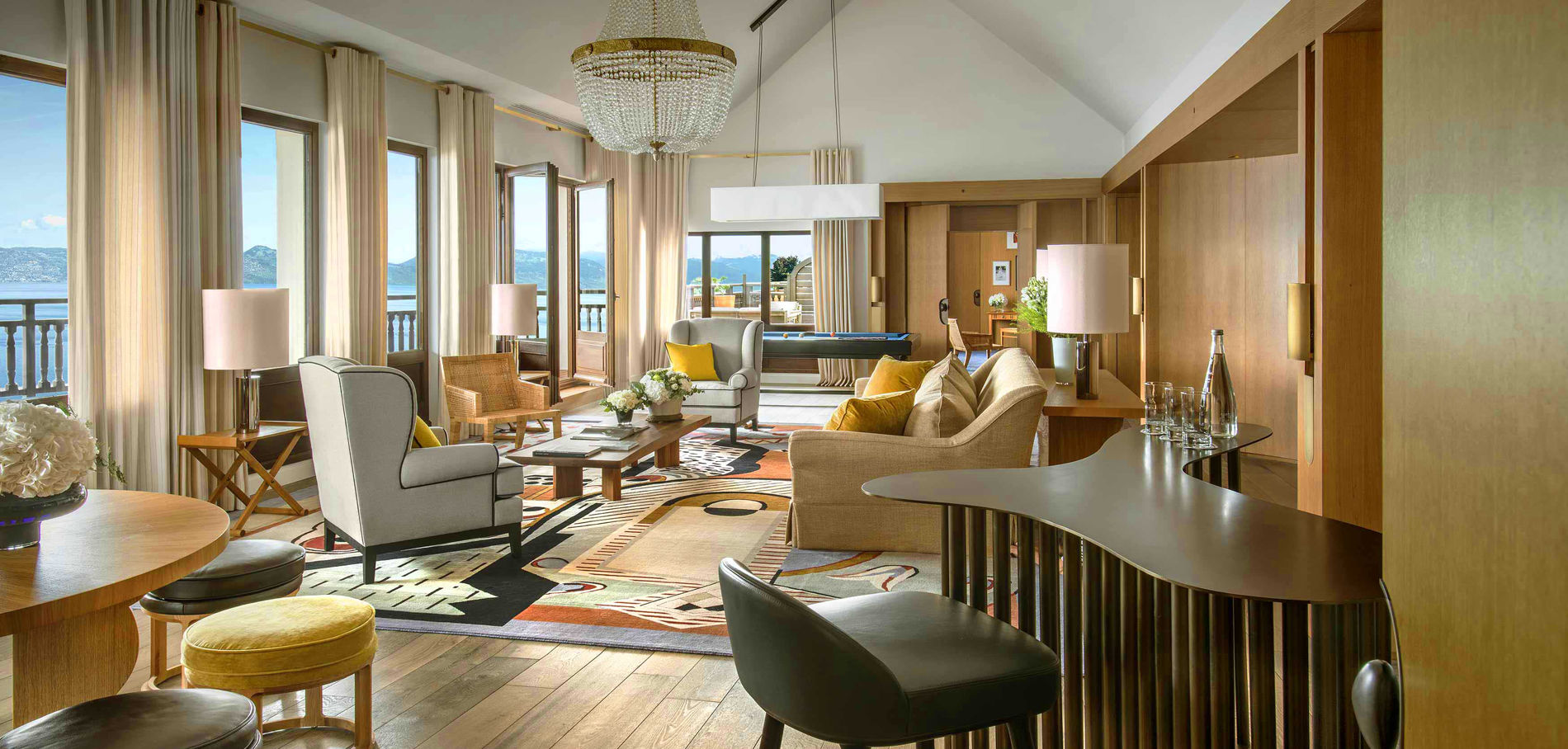 photo de l'interieur de la suite laponne de l'hotel feu du groupe 4 Élements